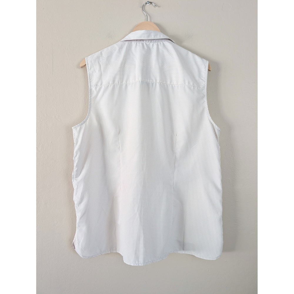 Eddie Bauer Womens XL Sleeveless Hiking‎ Shirt White Performance Gorpcore NWT - Picture 9 of 9